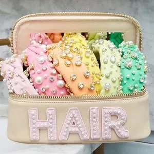 LELE SADOUGHI X STONEY CLOVER AVOCADO PEARL & CRYSTAL HEARTS KNOTTED HEA… Stoney Clover Lane | Accessories | Lele Sadoughi X Stoney  main image 2